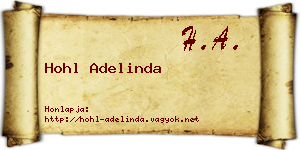 Hohl Adelinda névjegykártya